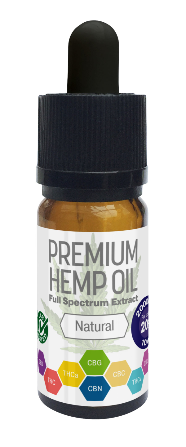 6 Pack of Premium Hemp Oil 20% dropper bottles